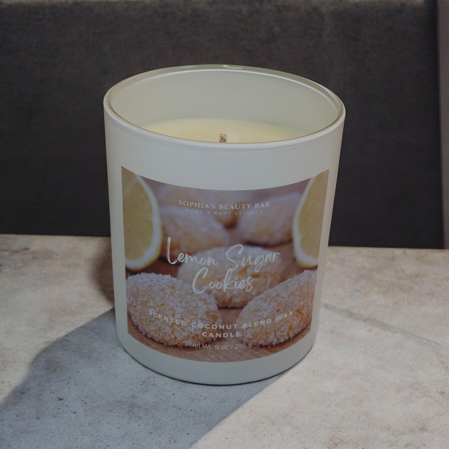 Lemon Sugar Cookies Coconut Soy Candle, Single Wick 9 oz/ 255 g