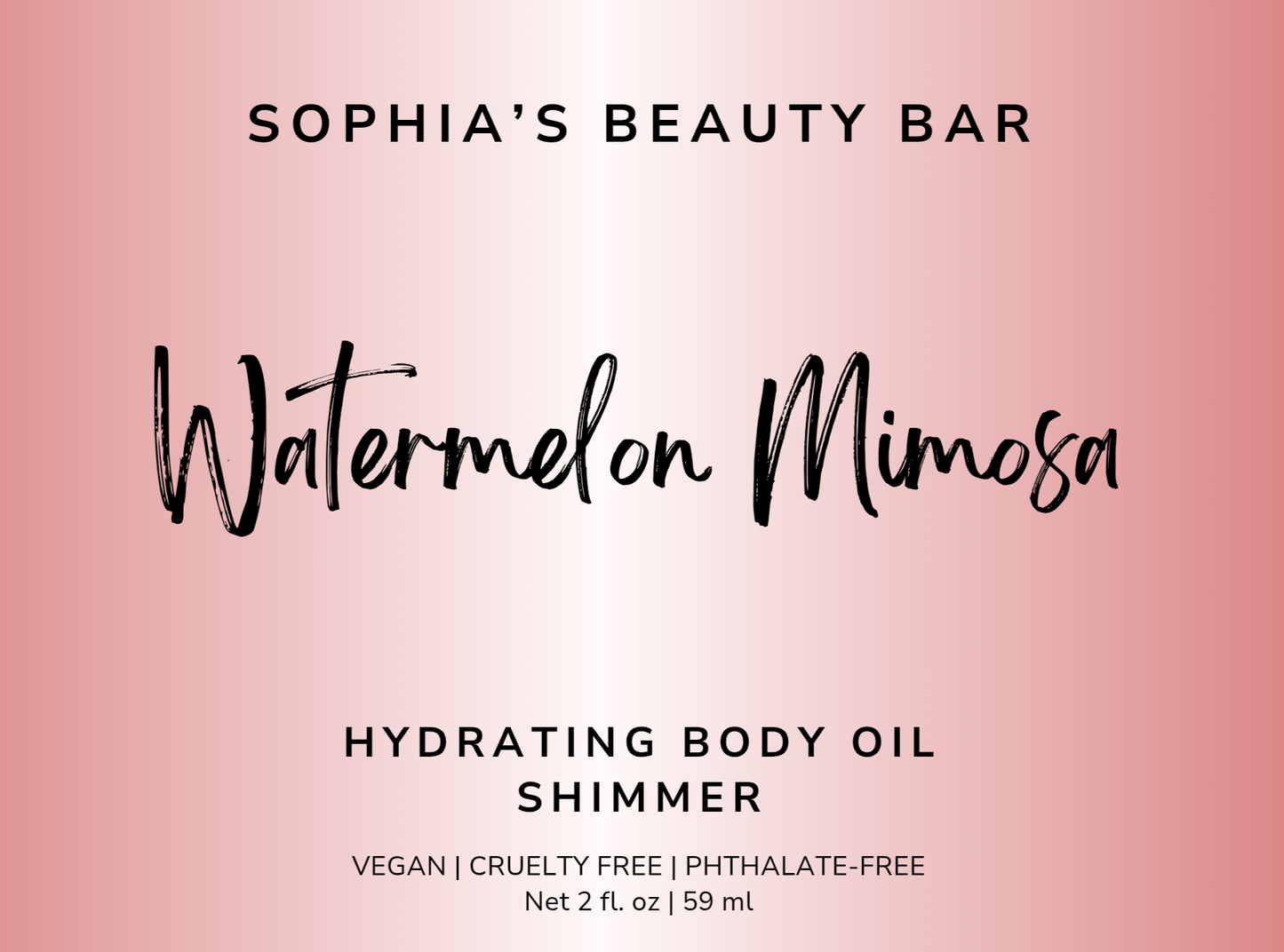 Watermelon Mimosa Shimmer Body Oil 2 oz / 59 ml