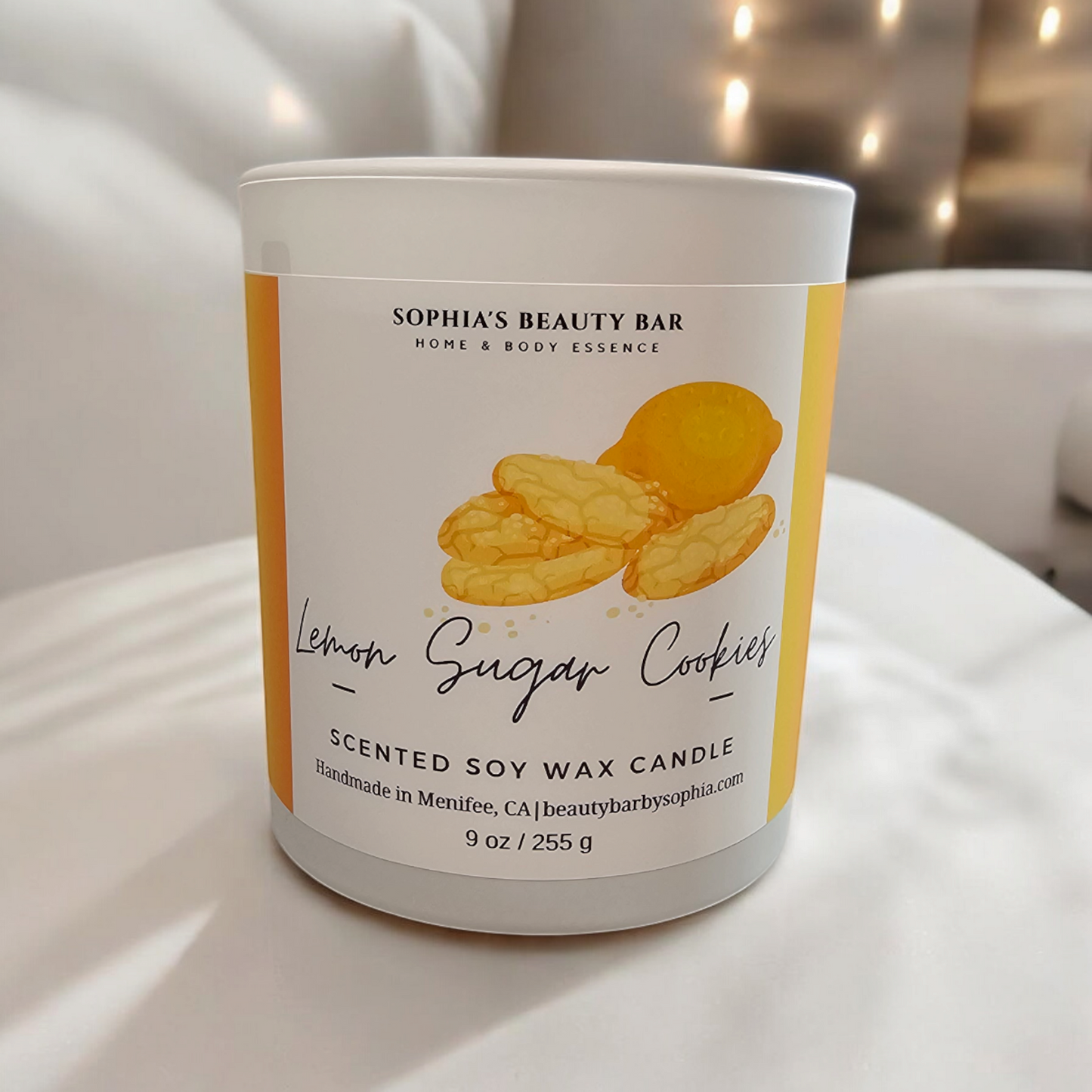 Lemon Sugar Cookies Coconut Soy Candle, Single Wick 9 oz/ 255 g