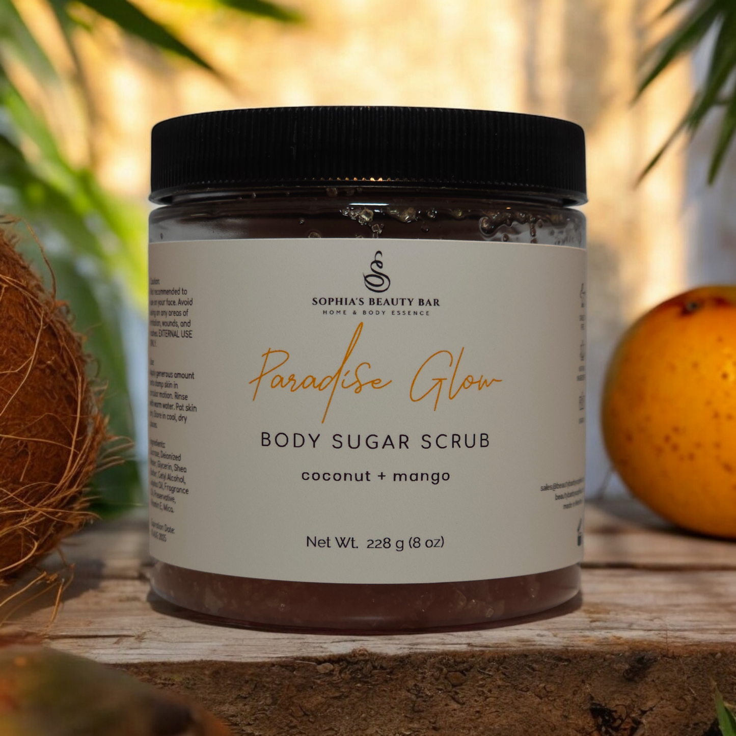 Paradise Glow Body Sugar Scrub 8 oz / 228 g