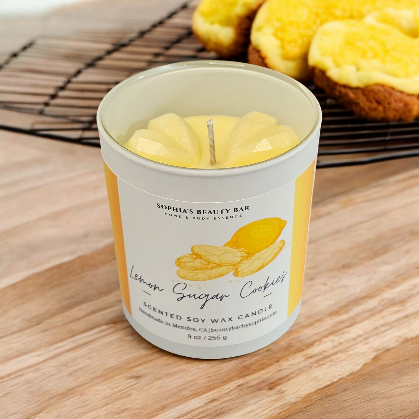 Lemon Sugar Cookies Coconut Soy Candle, Single Wick 9 oz/ 255 g