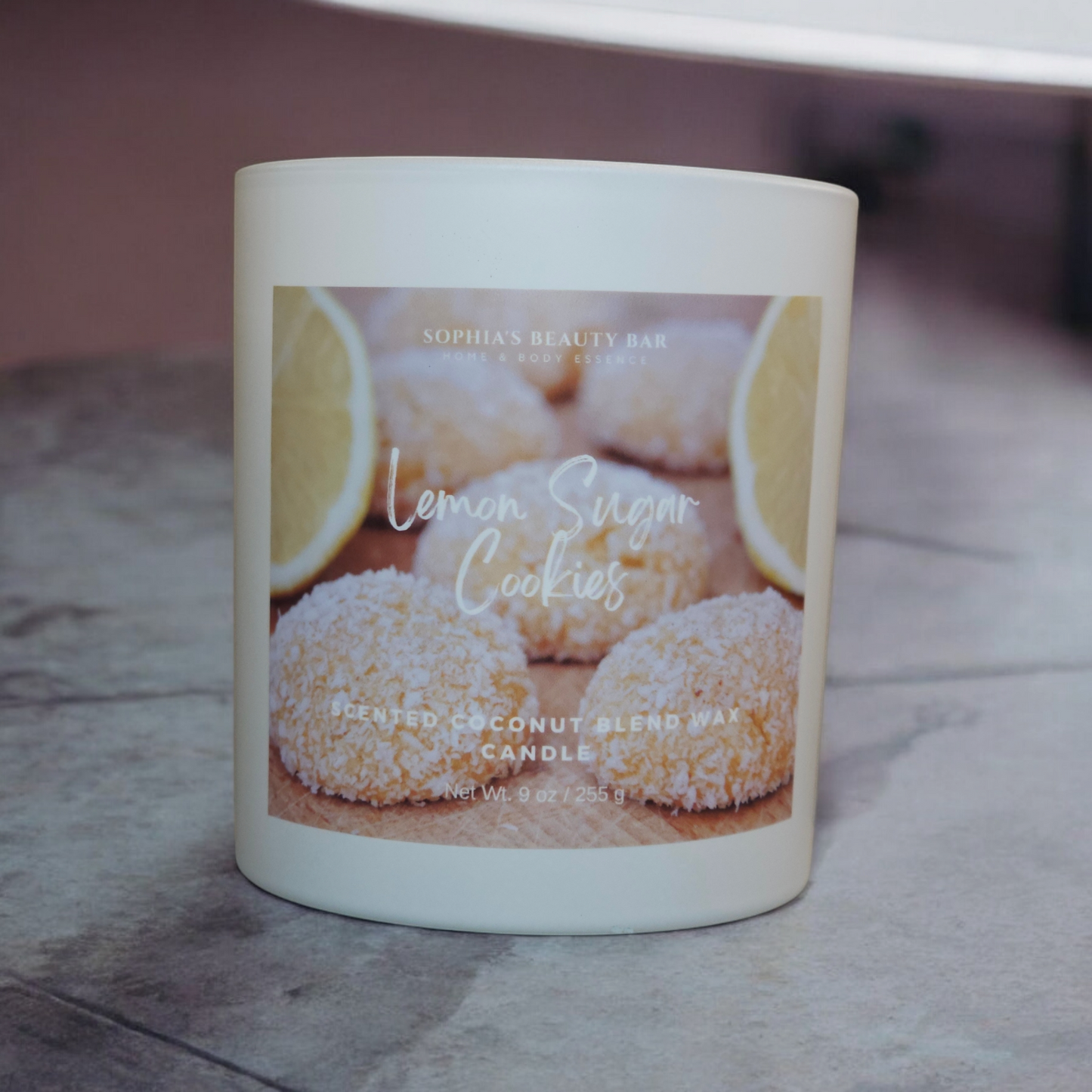 Lemon Sugar Cookies Coconut Soy Candle, Single Wick 9 oz/ 255 g