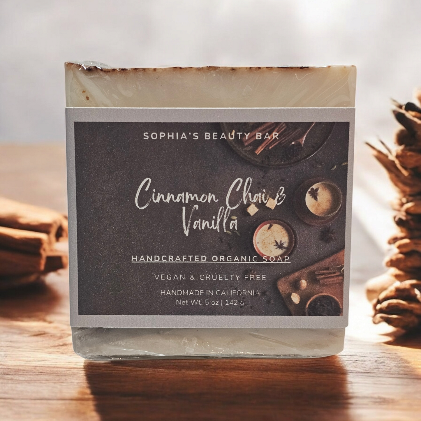 Cinnamon Chai & Vanilla Soap Bar 4.5-5 oz / 142 g