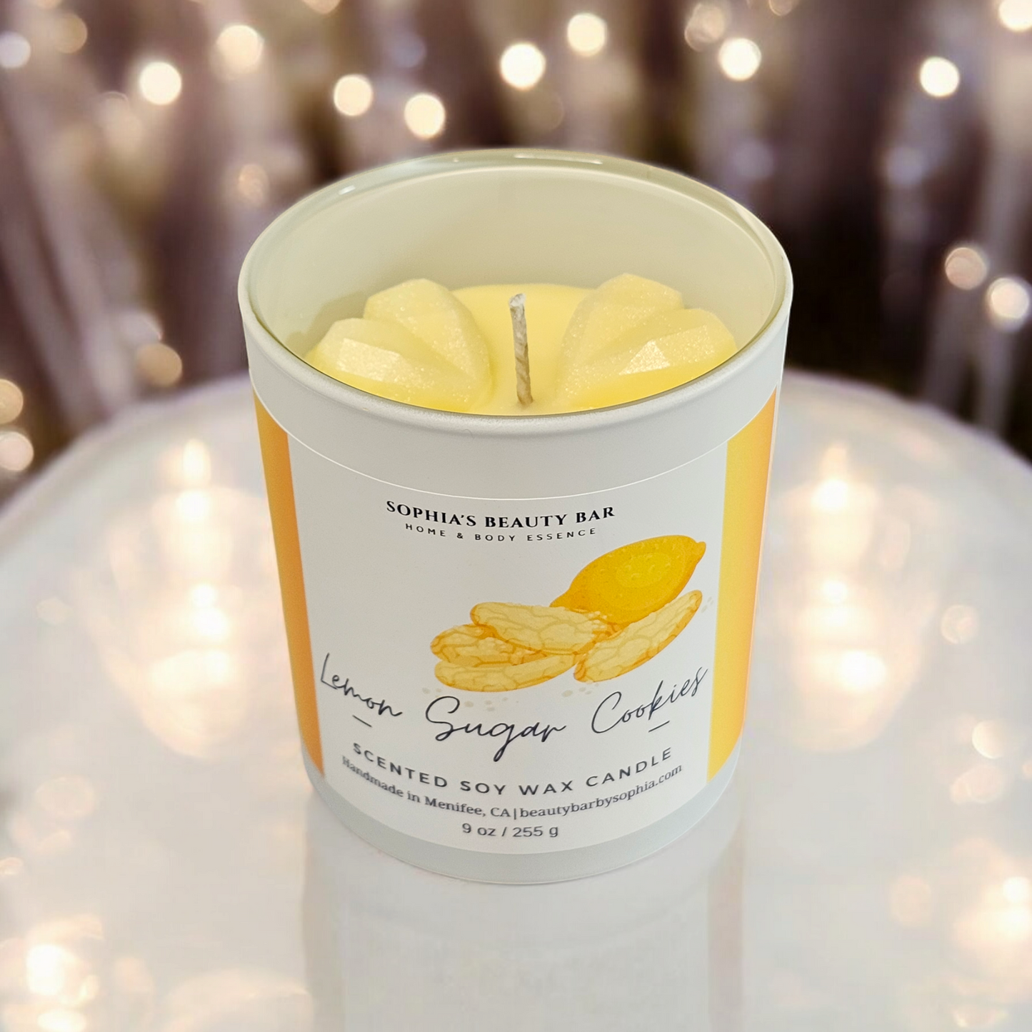 Lemon Sugar Cookies Coconut Soy Candle, Single Wick 9 oz/ 255 g