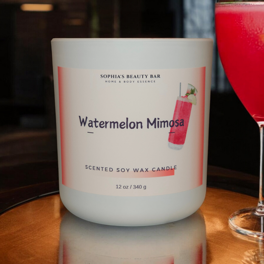 Watermelon Mimosa Coconut Soy Wax Candle 12 oz / 340 g