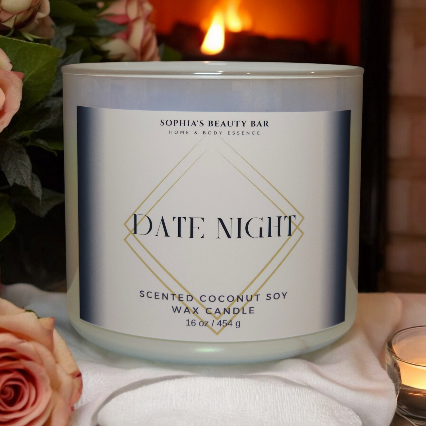 Date Night Coconut Soy Wax Candle 16 oz / 454 g