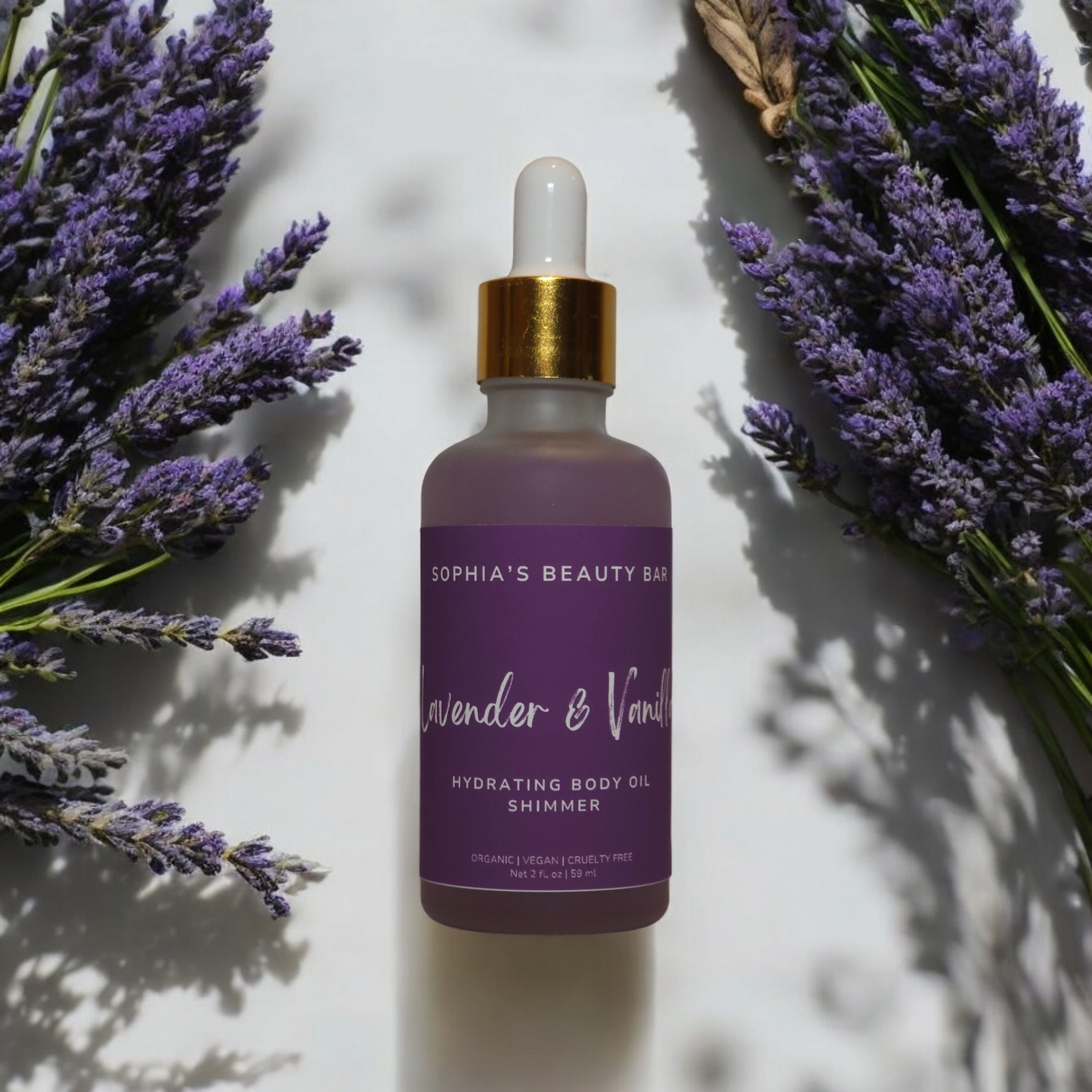 Lavender & Vanilla Shimmer Body Oil 2 oz / 59 ml