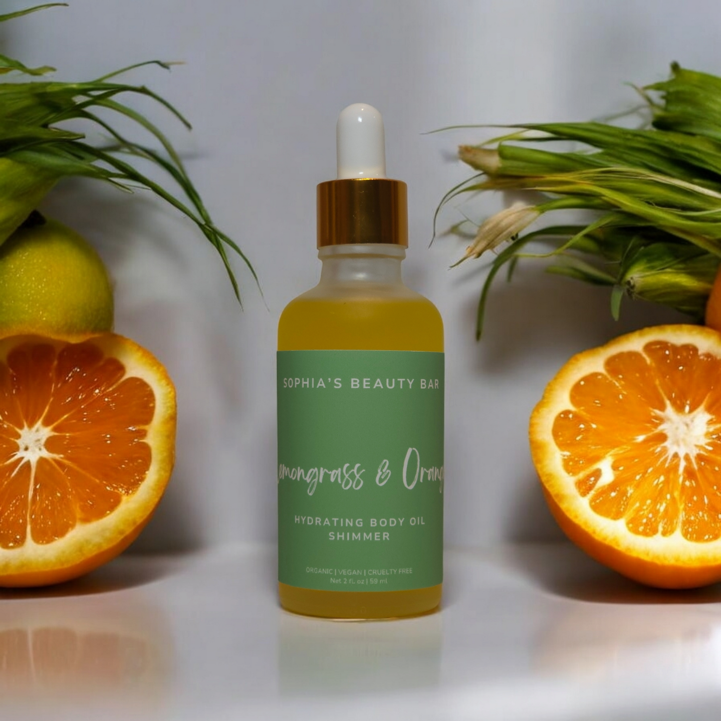 Lemongrass & Orange Shimmer Body Oil 2 oz / 59 ml